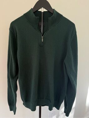 14th & Union Forest Green Half-Zip Sweater